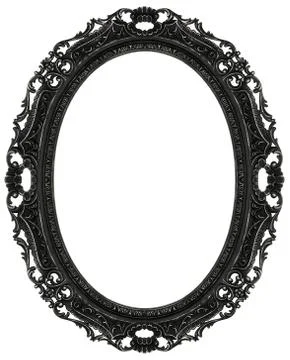 Baroque oval frame Stock Photos
