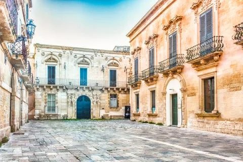 Baroque palaces of Lecce Stock Photos