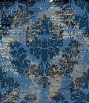 Baroque pattern background Vector. Ornamented texture luxury design. Vintage  스톡 일러스트