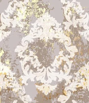 Baroque pattern background Vector. Ornamented texture luxury design. Vintage  Illustrazione stock