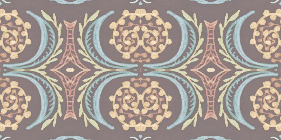 Baroque pattern. Royal damask texture. Art rococo style decor. イラスト素材