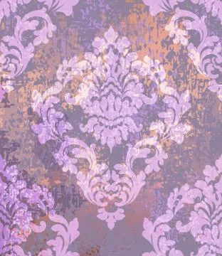 Baroque pattern Vector. Vintage Ornamented texture luxury design. Royal texti イラスト素材