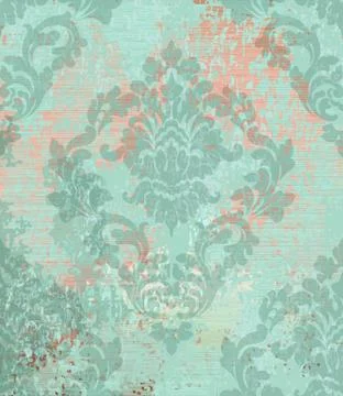 Baroque pattern Vector. Vintage Ornamented texture luxury design. Royal texti Illustrazione stock