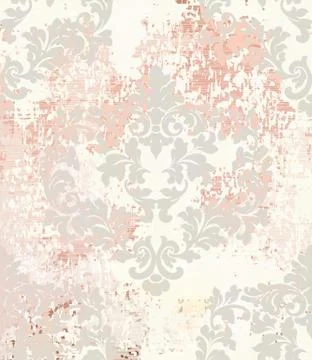 Baroque pattern Vector. Vintage Ornamented texture luxury design. Royal texti イラスト素材