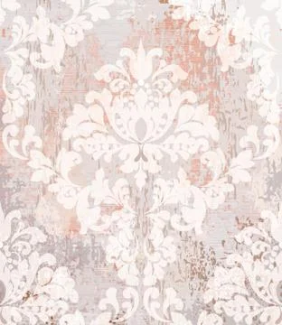 Baroque pattern Vector. Vintage Ornamented texture luxury design. Royal texti イラスト素材