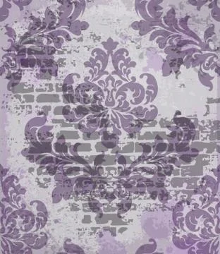 Baroque pattern Vector. Vintage Ornamented texture luxury design. Royal texti Illustrazione stock