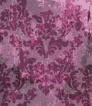 Baroque pattern Vector. Vintage Ornamented texture luxury design. Royal texti Illustrazione stock
