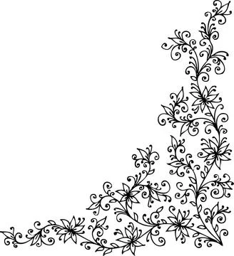 Baroque Pattern vignette Baroque vignette. Eau-forte LXXXVIII black-and-wh... Foto stock