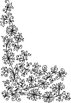 Baroque Pattern vignette Baroque vignette. Eau-forte LXXXIX black-and-whit... Stock Photos