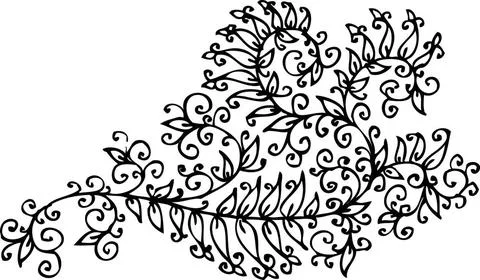 Baroque Pattern vignette CXXI Baroque vignette 121 Eau-forte black-and-whi... Foto stock