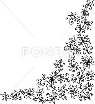 Baroque pattern vignette Stock Illustration