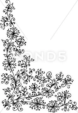 Baroque pattern vignette Stock Illustration