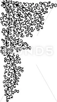 Baroque pattern vignette Stock Illustration