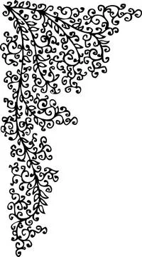 Baroque Pattern vignette LVII Baroque vignette 57. Eau-forte black-and-whi... Stock Photos
