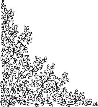 Baroque Pattern vignette LX Baroque vignette 60. Eau-forte black-and-white... Stock Photos