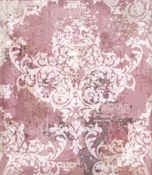 Baroque pattern vintage background Vector. Ornamented texture luxury design.  Illustrazione stock