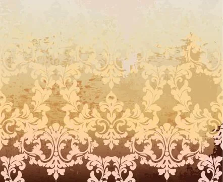 Baroque pattern vintage background Vector. Ornamented texture luxury design.  스톡 일러스트