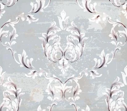 Baroque pattern vintage background Vector. Ornamented texture luxury design.  イラスト素材