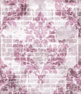 Baroque pattern vintage background Vector. Ornamented texture luxury design.  스톡 일러스트