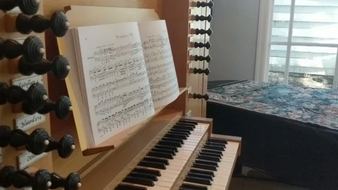 Baroque Pipe Organ - Pan Stock Footage 105683420