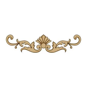 Baroque rococo style decorative element ornament design Stock Illustration