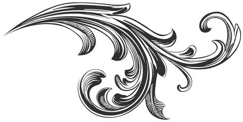 Baroque Scroll Stock Illustration