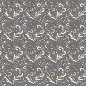 Baroque seamless pattern Stock Illustration