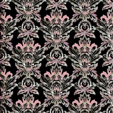 Baroque seamless pattern Illustrazione stock