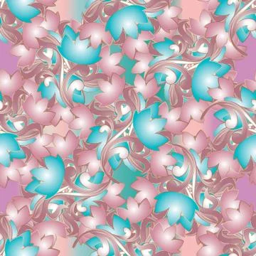 Baroque seamless pattern. Stock Illustration