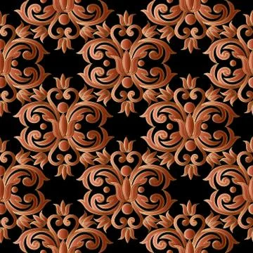 Baroque seamless pattern. Stock Illustration
