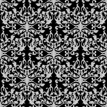 Baroque seamless pattern. Ornate textured ornaments. Stock Illustration