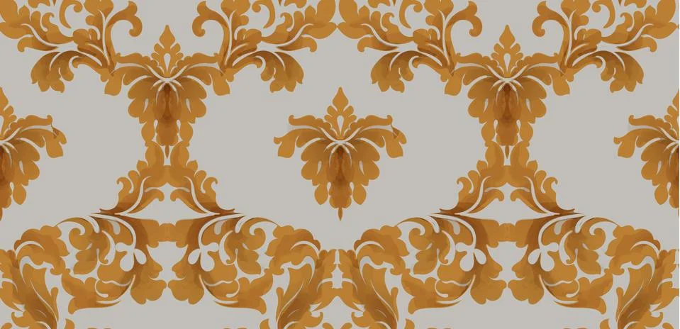 Baroque seamless pattern Vector. Royal texture. Victorian fabric decors Illustrazione stock