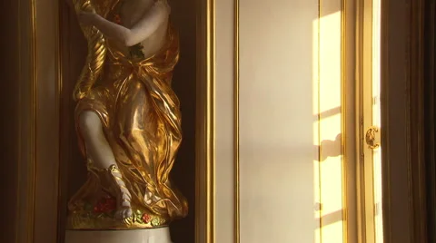 Baroque statue of Pan (Palace Esterhazy) Stock Footage 58662579