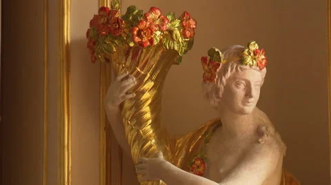 Baroque statue of Pan (Palace Esterhazy) Stock Footage 58662734