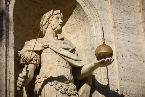 Baroque Statue Rome Stock Photos