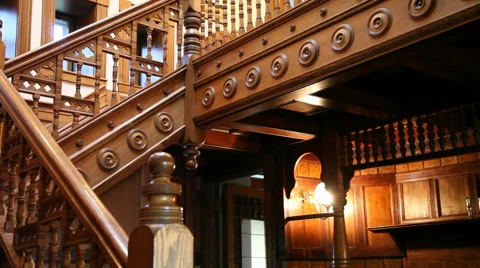 Baroque-Style Staircase Stock Footage 40812827