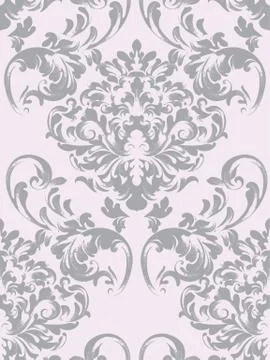 Baroque texture pattern Vector. Floral ornament decoration. Victorian engrave Illustrazione stock
