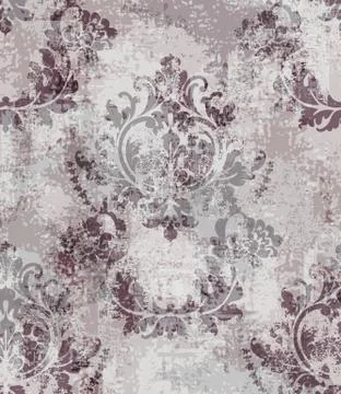 Baroque texture pattern Vector. Floral ornament decoration. Victorian engrave Stock Illustration