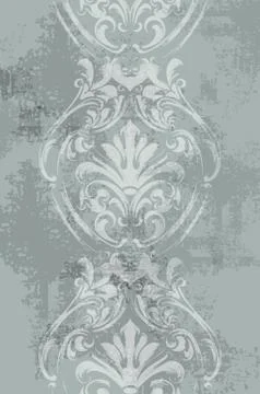 Baroque texture pattern Vector. Floral ornament decoration. Victorian engrave Illustrazione stock