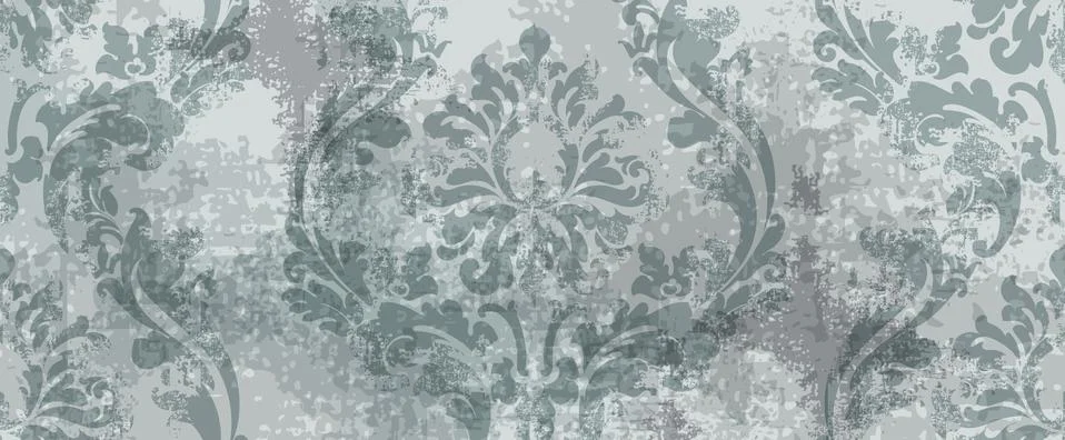 Baroque texture pattern Vector. Floral ornament decoration. Victorian engrave 스톡 일러스트