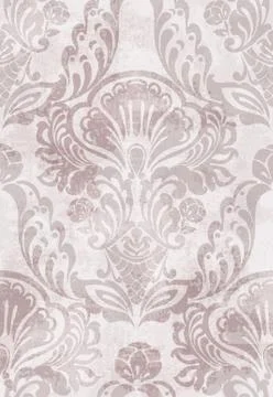 Baroque texture pattern Vector. Floral ornament decoration. Victorian engrave Illustrazione stock