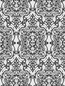 Baroque texture pattern Vector. Floral ornament decoration. Victorian engrave イラスト素材