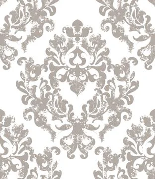 Baroque texture pattern Vector. Floral ornament decoration. Victorian engrave Stock Illustration