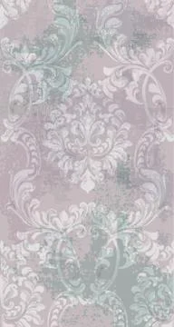 Baroque texture pattern Vector. Floral ornament decoration. Victorian engrave Illustrazione stock