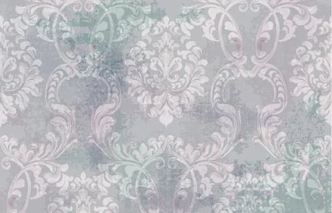 Baroque texture pattern Vector. Floral ornament decoration. Victorian engrave 스톡 일러스트