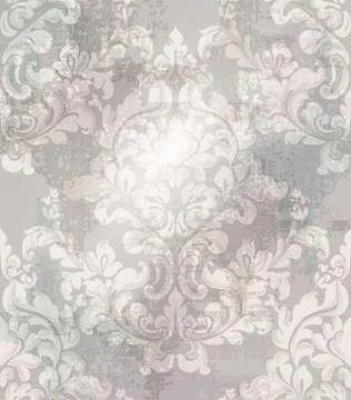 Baroque texture pattern Vector. Floral ornament decoration. Victorian engrave Stockillustratie