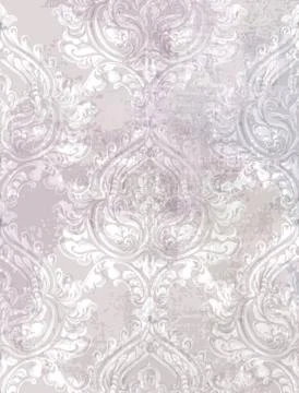 Baroque texture pattern Vector. Floral ornament decoration. Victorian engrave Illustrazione stock