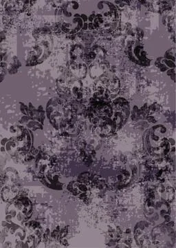 Baroque texture pattern Vector. Floral ornament decoration. Victorian engrave Illustrazione stock