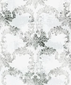 Baroque texture pattern Vector. Floral ornament decoration. Victorian engrave Stock Illustration