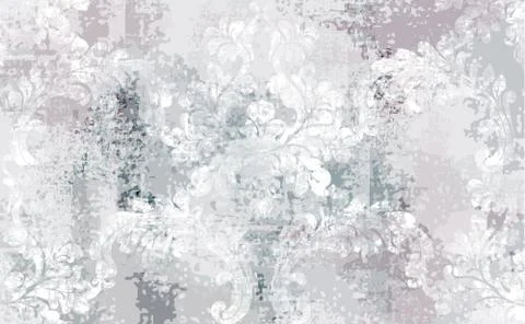 Baroque texture pattern Vector. Floral ornament decoration. Victorian engrave 스톡 일러스트